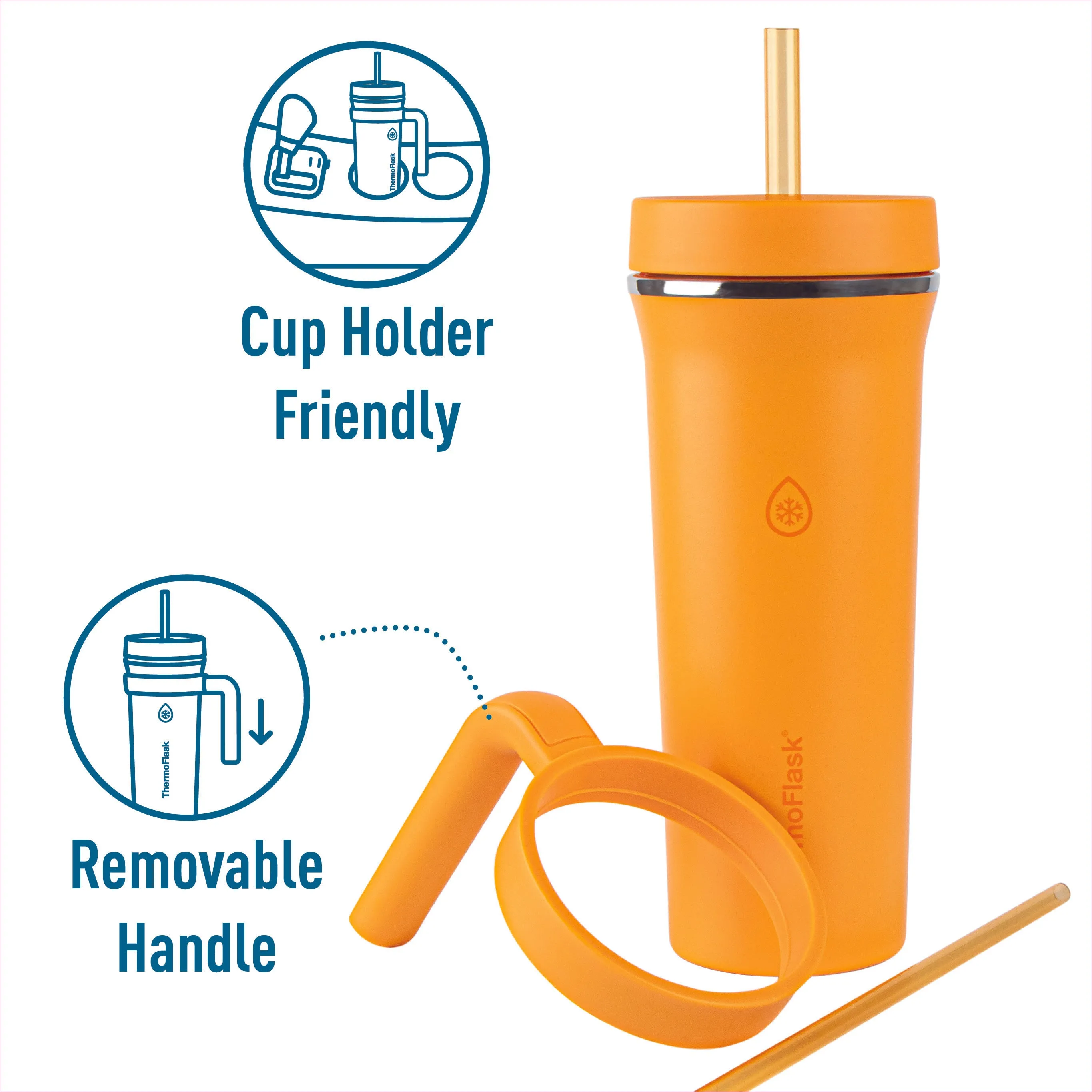 32oz Tumbler with Handle 2 Pack