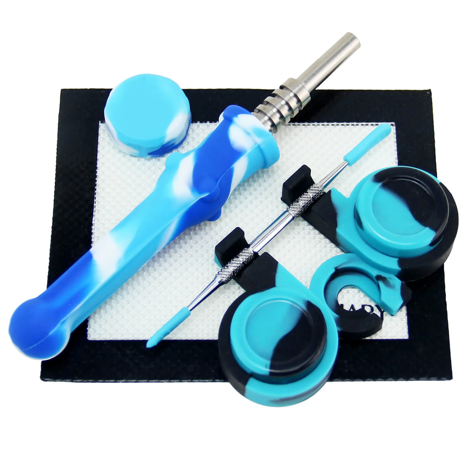 6.5" Silicone Nectar Straw Dab Kit