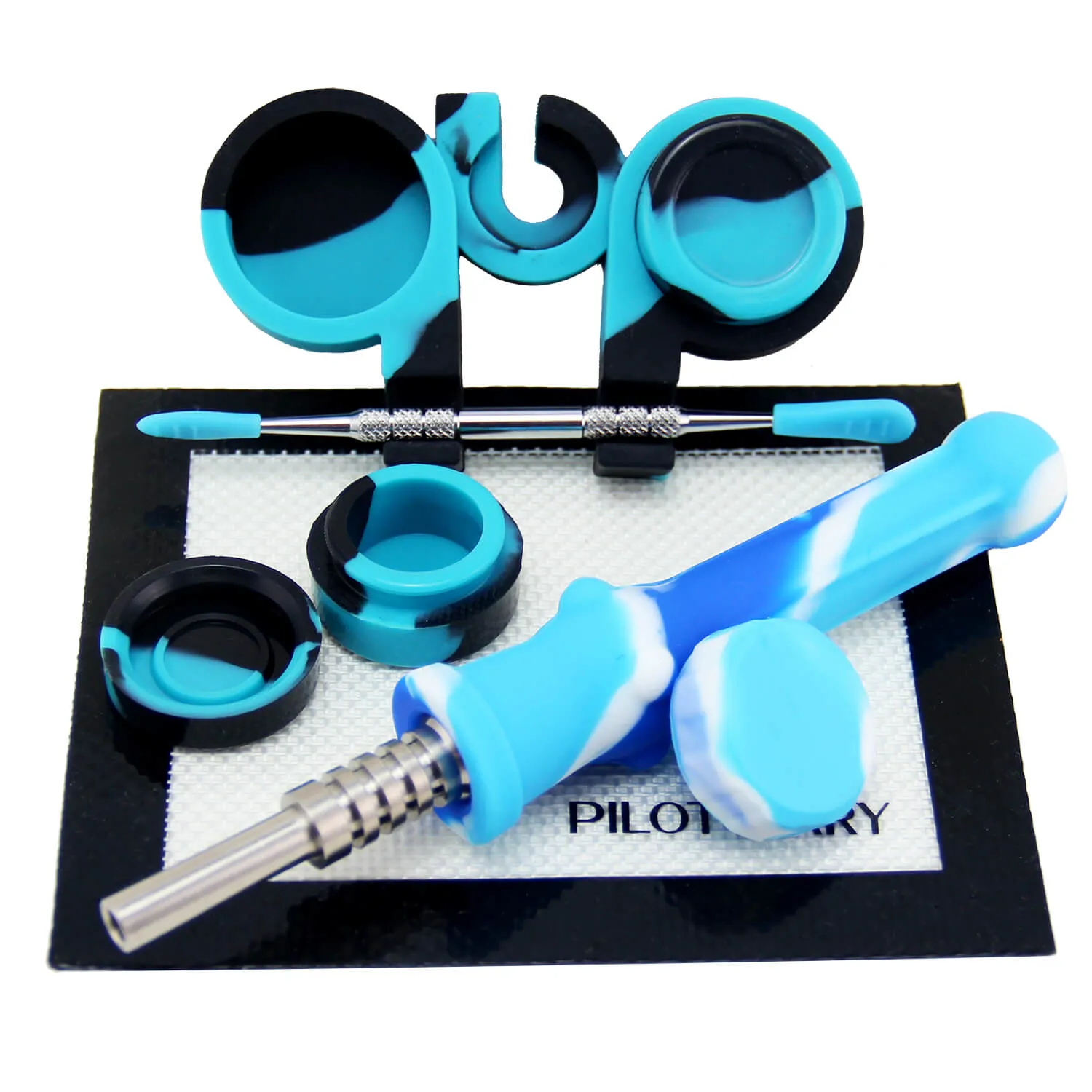 6.5" Silicone Nectar Straw Dab Kit