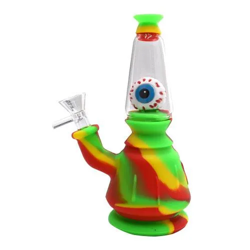 7" Eyeball Inspired Silicone Waterpipe