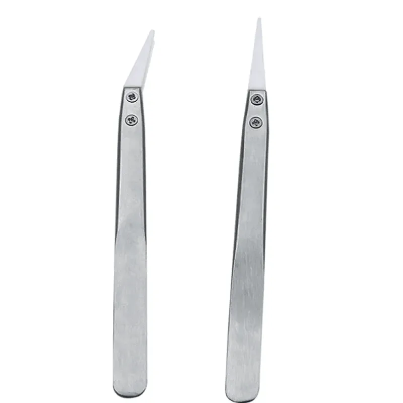 Anti-Static Ceramic Tweezers Industrial Straight Curved Tweezers