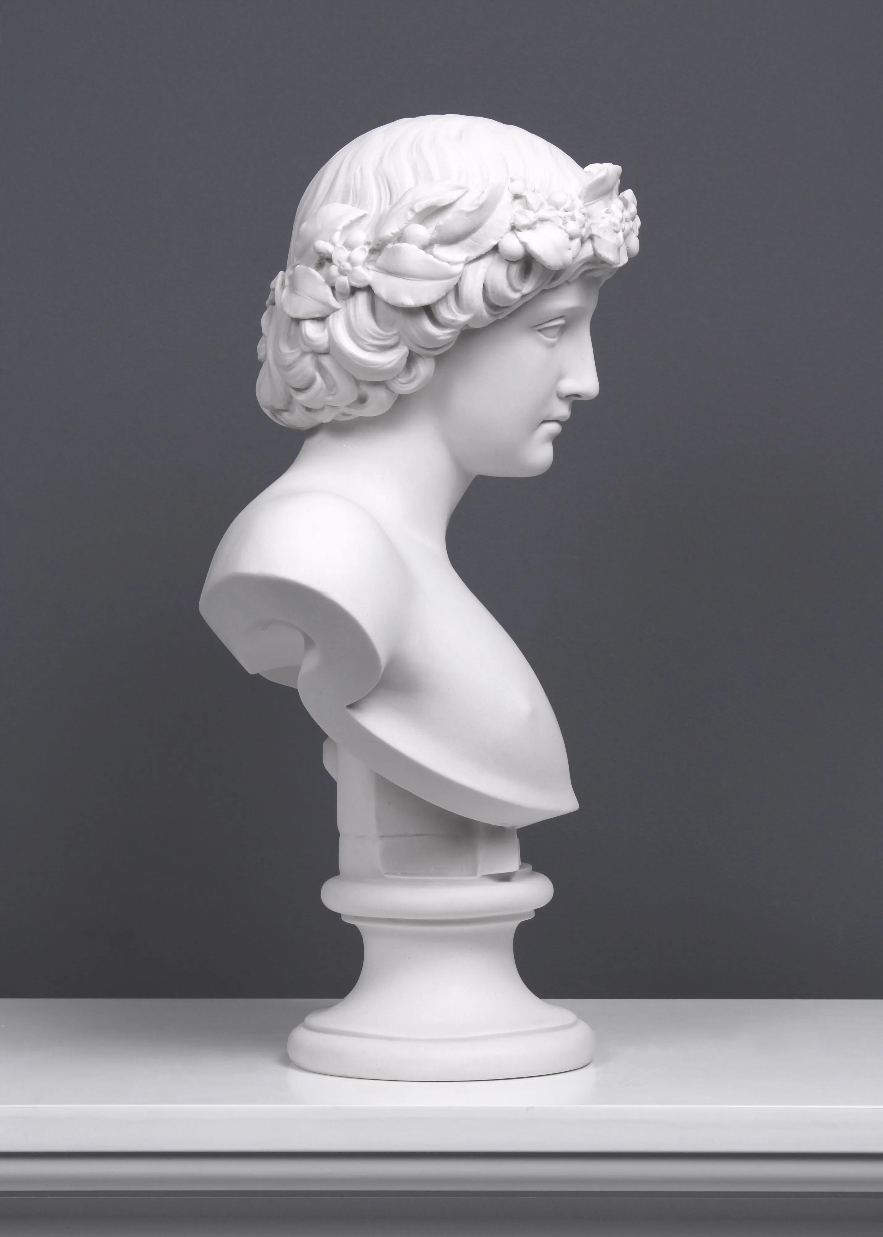 Antinous with Bacchic Wreath Bust Sculpture