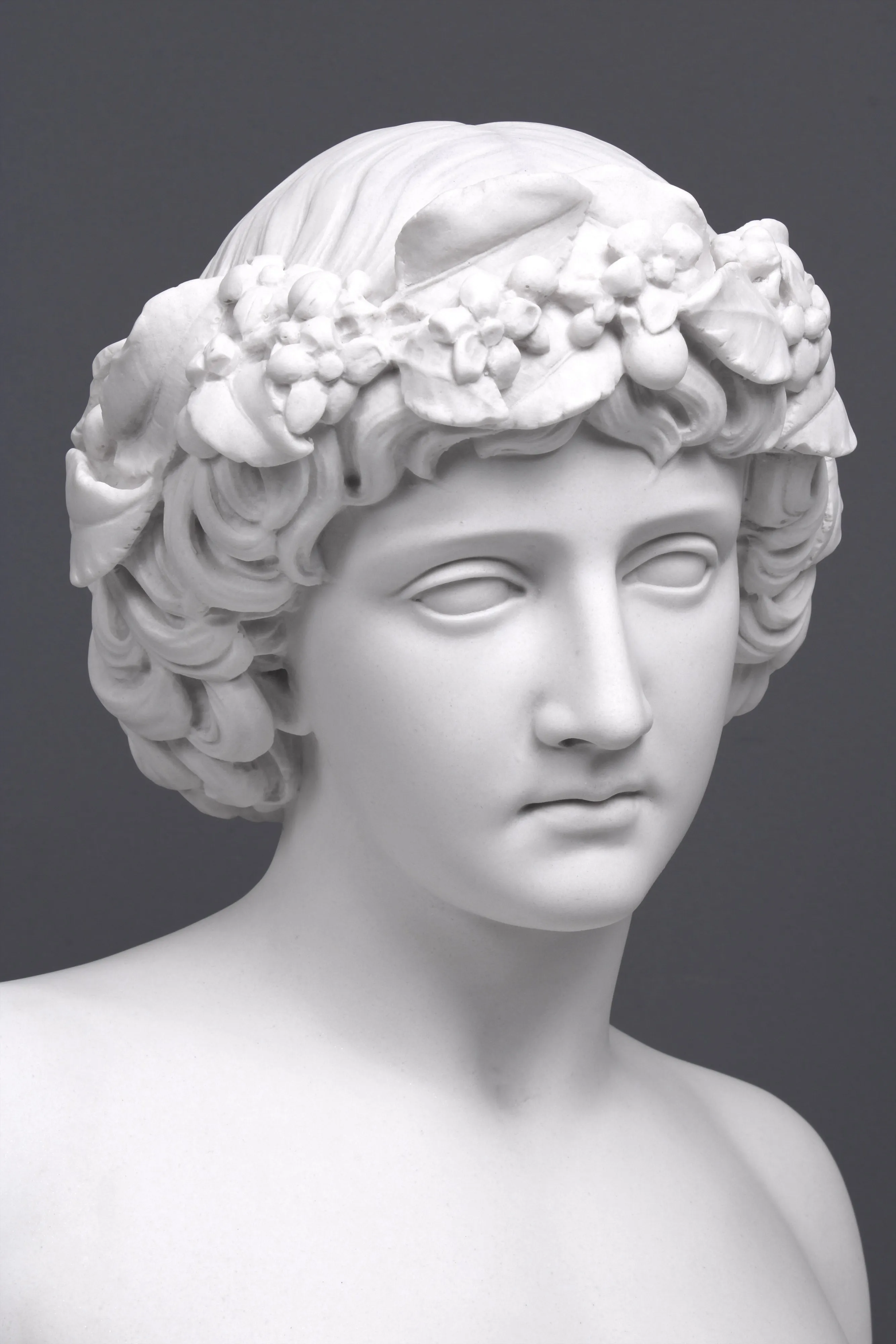 Antinous with Bacchic Wreath Bust Sculpture