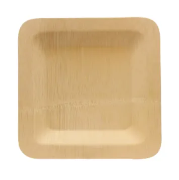 Bamboo plate 3.5 sq disposable