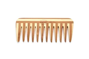 Bass Brushes Medium Bamboo Wood Comb Wide Tooth 1 Comb