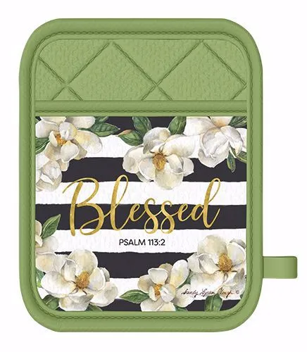 BLESSED MAGNOLIA MITT/POT HOLDER SET