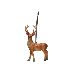 Blown Plastic Deer Ornament, Brown