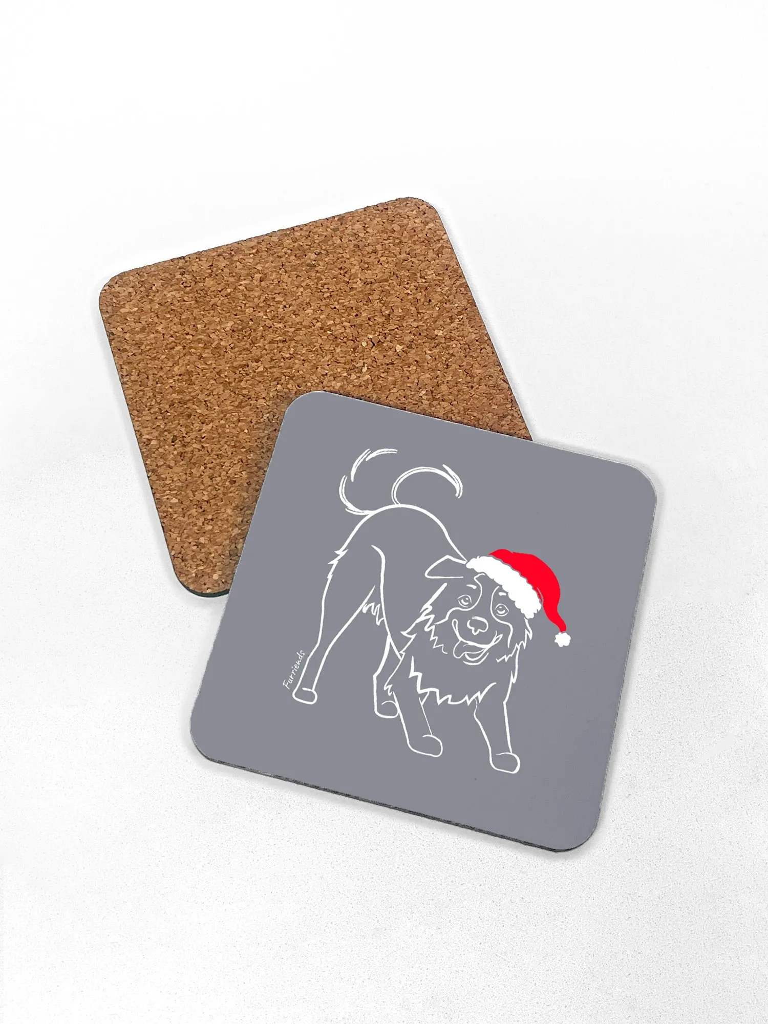 Border Collie Christmas Edition Coaster