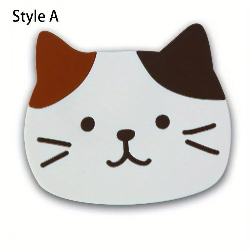 Cartoon Cat Coaster NonSlip Heat Insulated Cup Mat