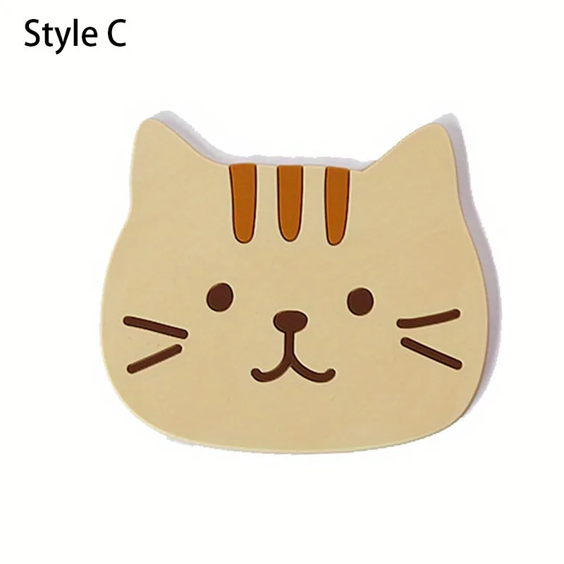 Cartoon Cat Coaster NonSlip Heat Insulated Cup Mat