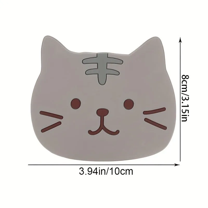 Cartoon Cat Coaster NonSlip Heat Insulated Cup Mat