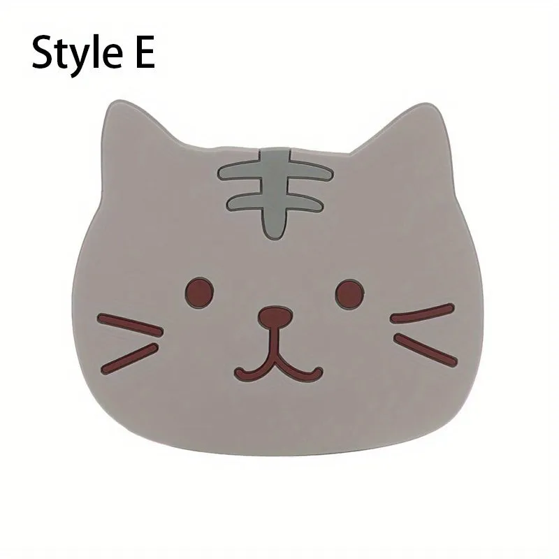 Cartoon Cat Coaster NonSlip Heat Insulated Cup Mat