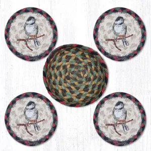 Chickadee Jute Coaster Set