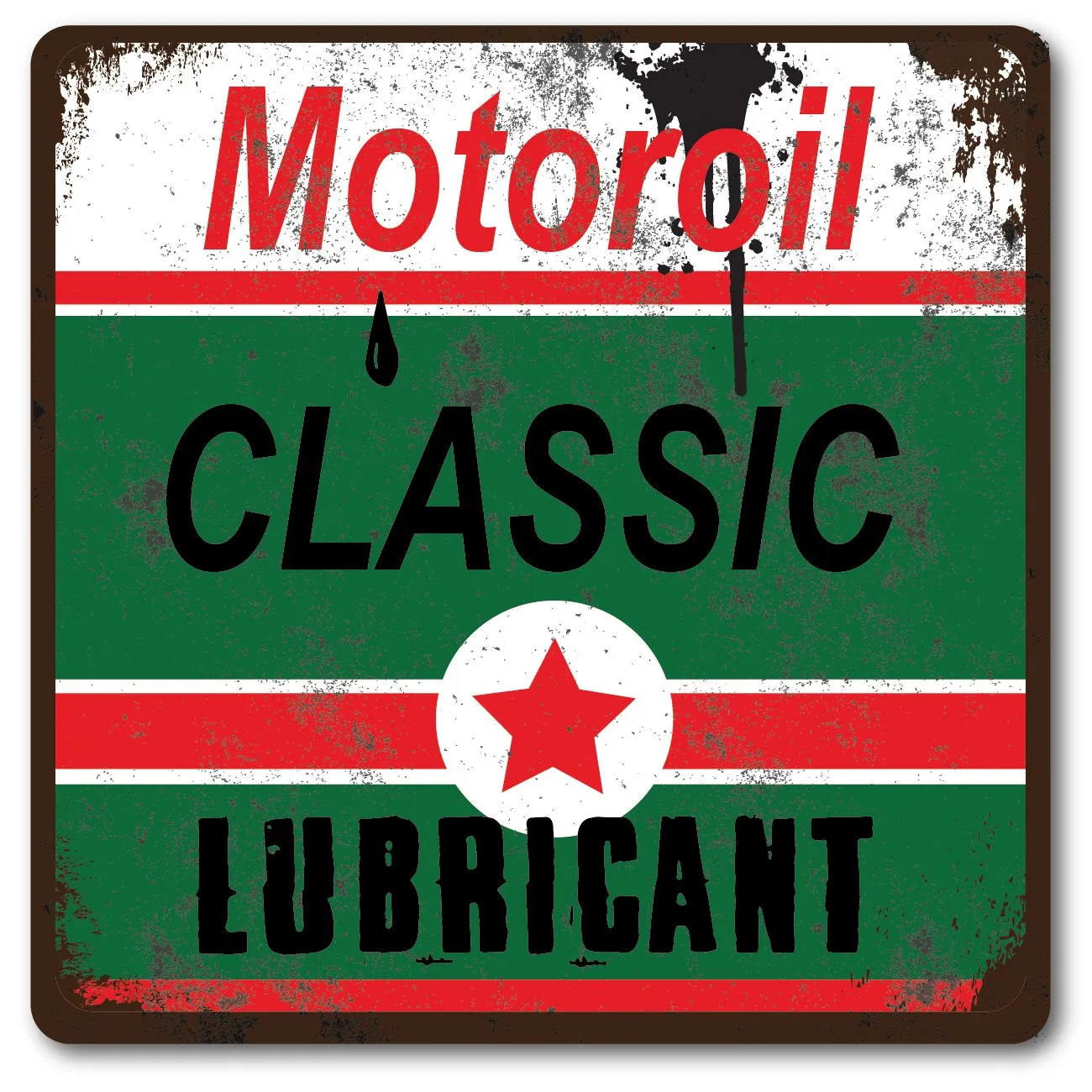 Classic Motor Oil Red Star Coaster