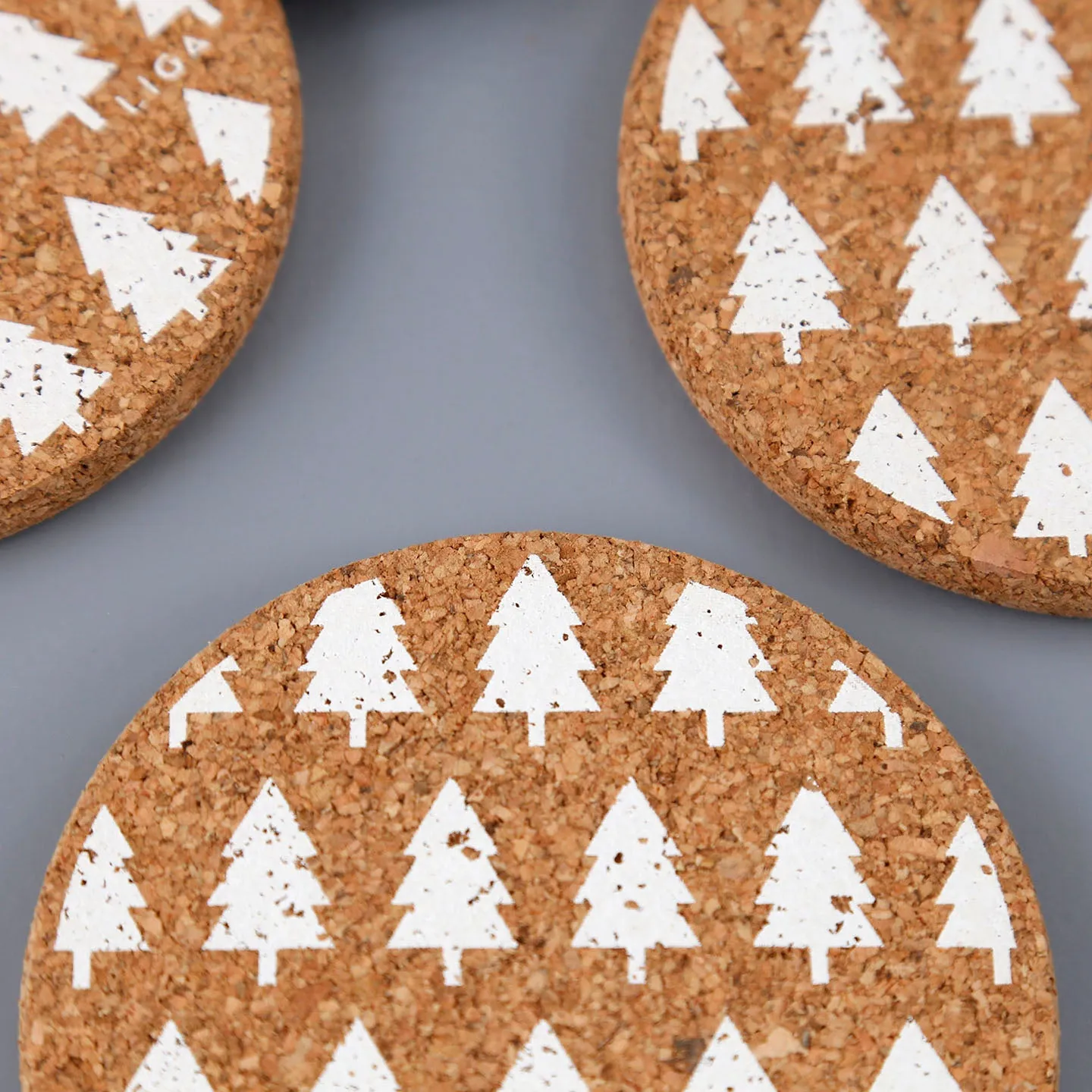 Cork Coaster Set / Trees