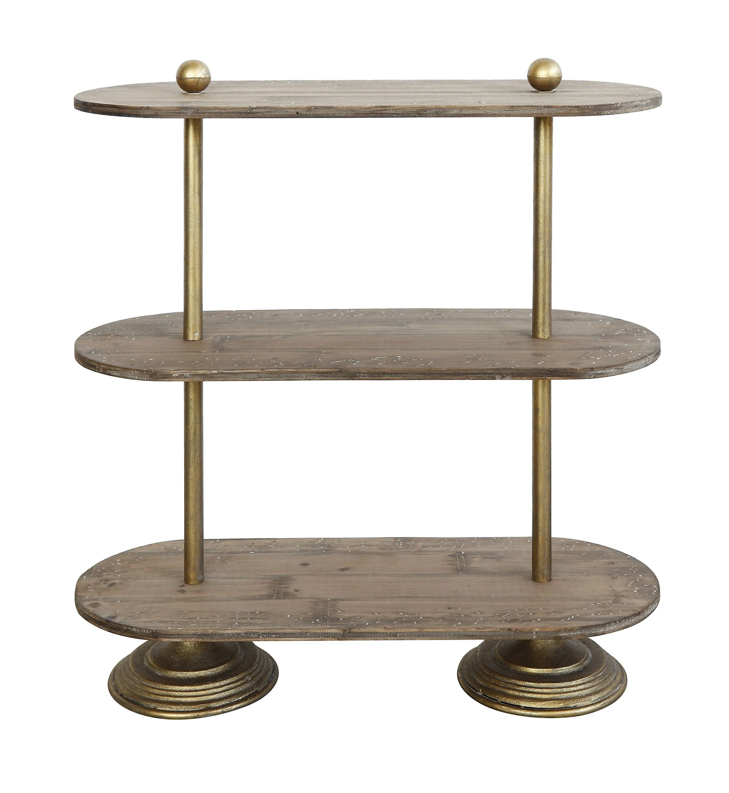 Creative Co-Op DA7283 Metal & Wood 3 Tier Shelf