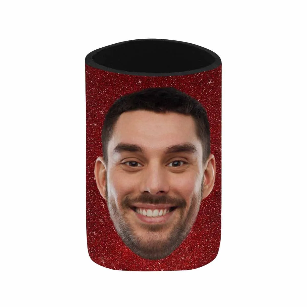 Custom Can Cooler With Boyfriend face Personalized Big Head Neoprene Koozies Non Slip for Beer Cans and Bottles