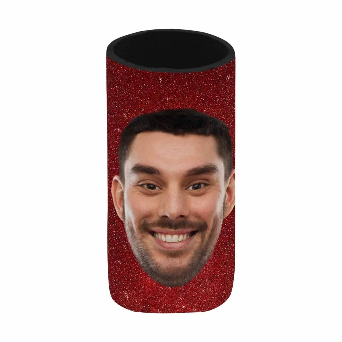 Custom Can Cooler With Boyfriend face Personalized Big Head Neoprene Koozies Non Slip for Beer Cans and Bottles