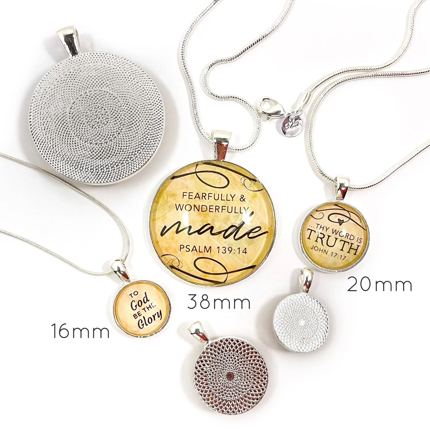 Custom-Designed Pendant, Grandmothers' & Mothers' Personalized Silver-Plated Christian Pendant Necklace – Feature Grandchildrens’ Names!