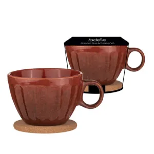 Elan Paprika Duo Mug & Coaster Set