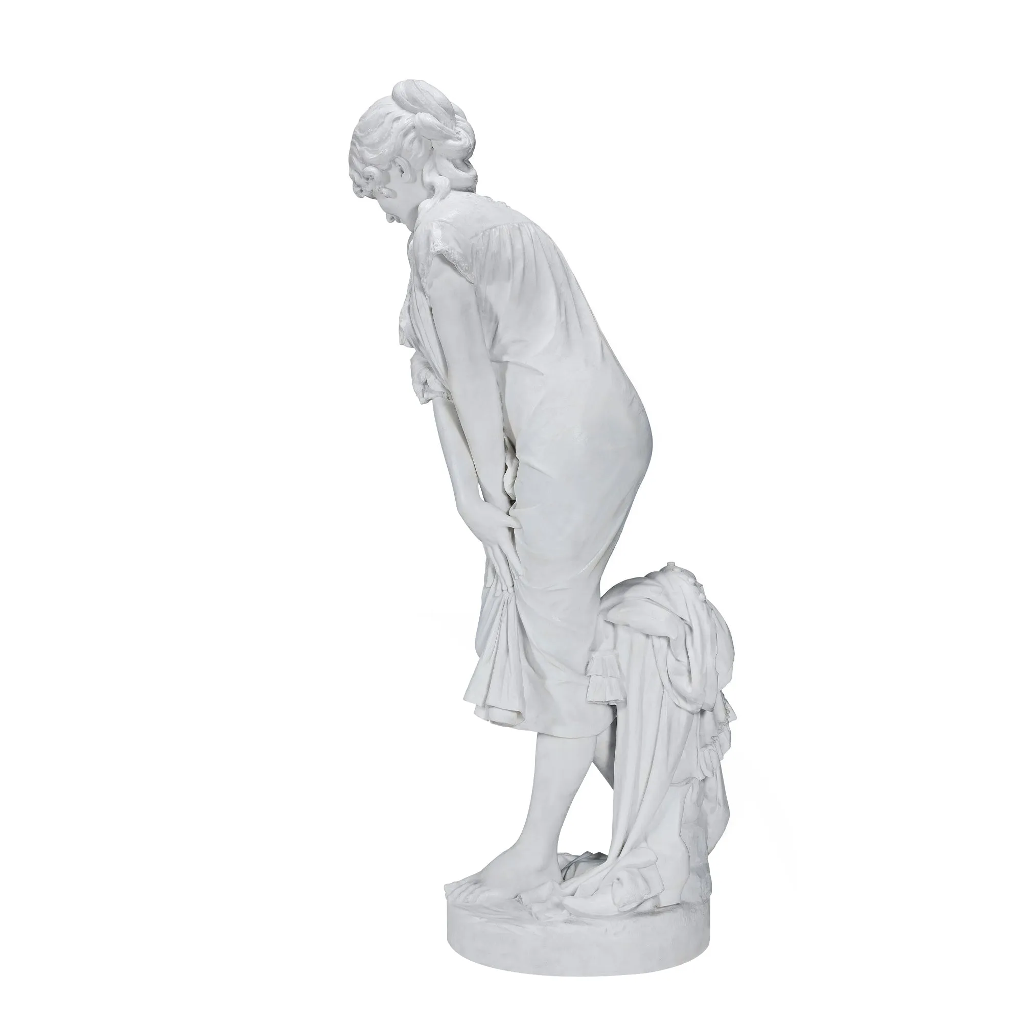 FINEST White Marble Cesare Lapini Sculpture FM-059