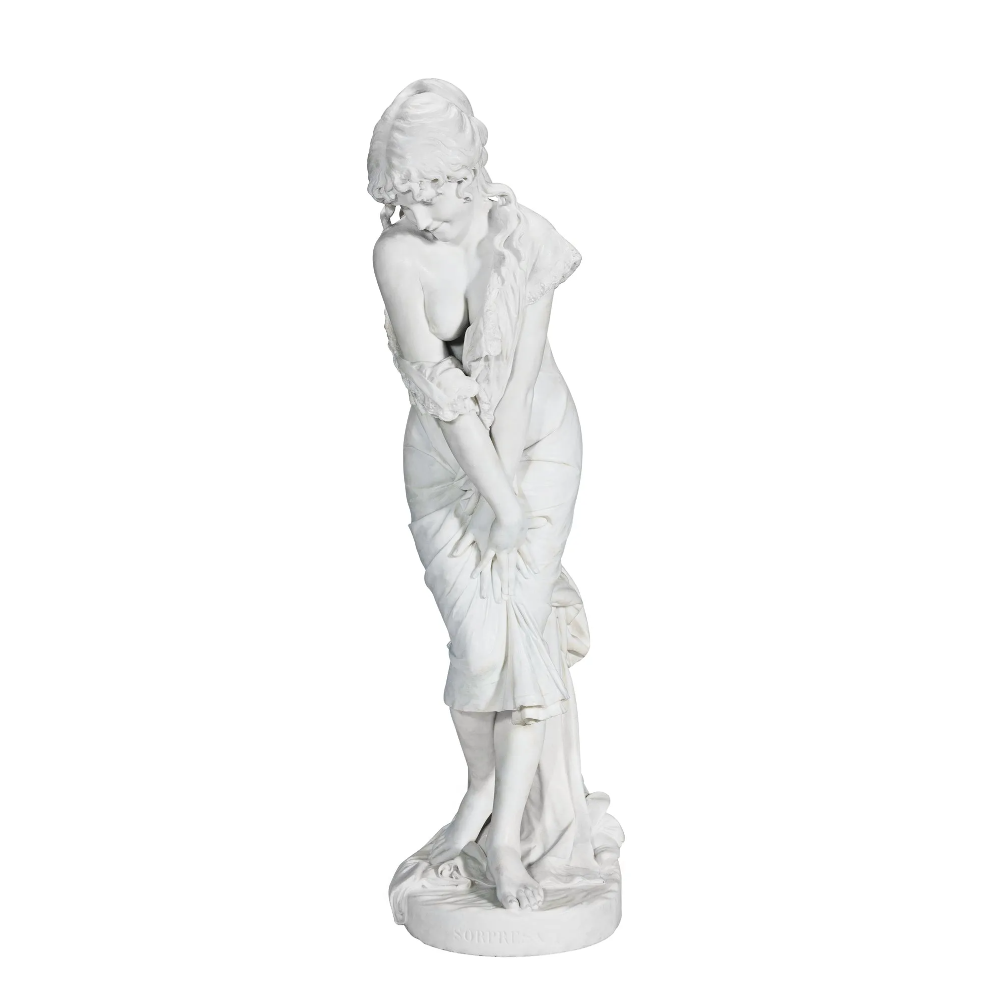 FINEST White Marble Cesare Lapini Sculpture FM-059