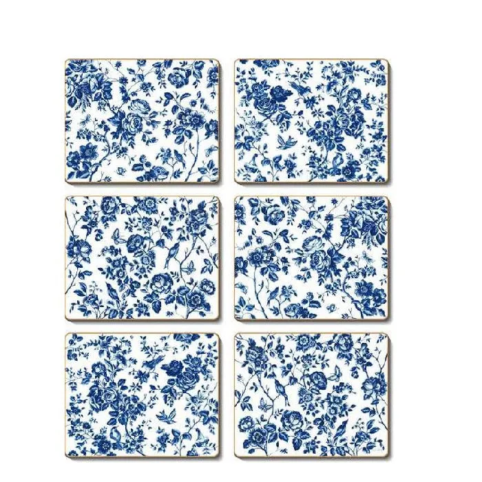 French Rose Toile Coasters