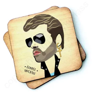 George Michael - Character Wooden Coaster - RWC1