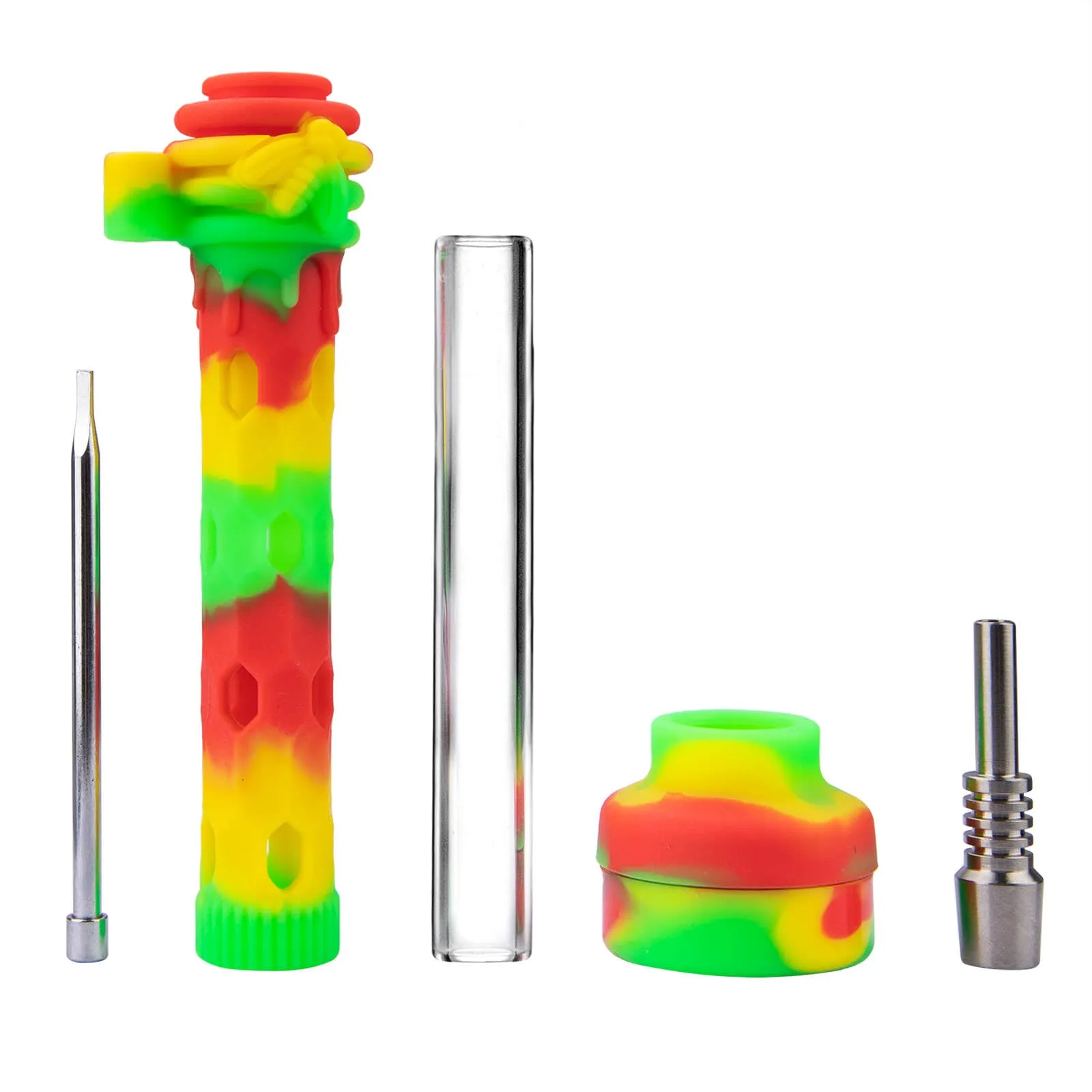 Glass Nectar Collector With Silicone Cover