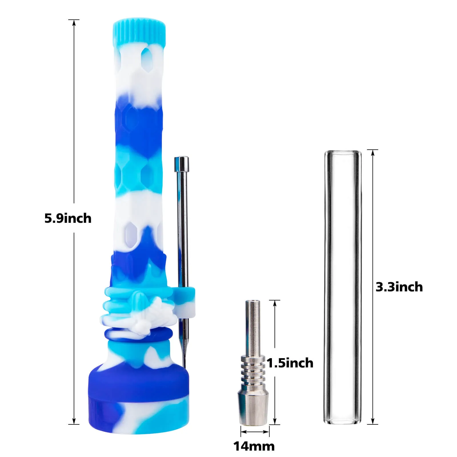 Glass Nectar Collector With Silicone Cover