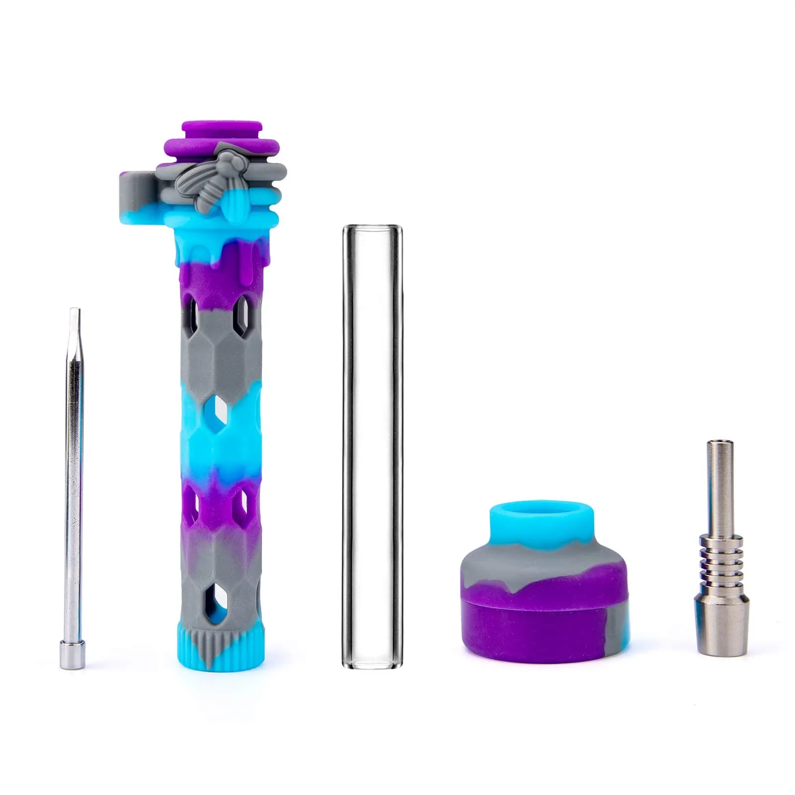 Glass Nectar Collector With Silicone Cover