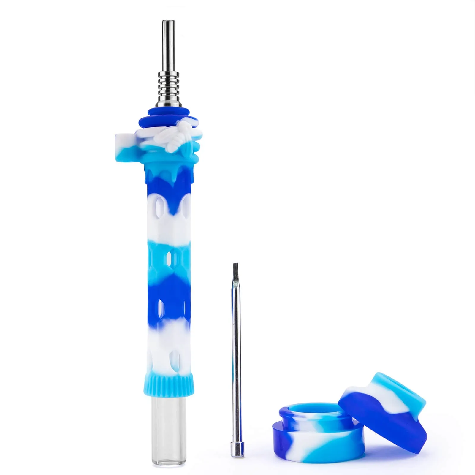 Glass Nectar Collector With Silicone Cover