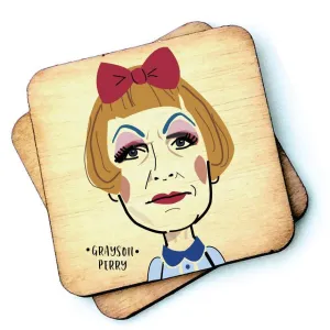 Grayson Perry - Character Wooden Coaster - RWC1