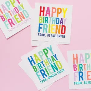 Happy Birthday Friend Stickers