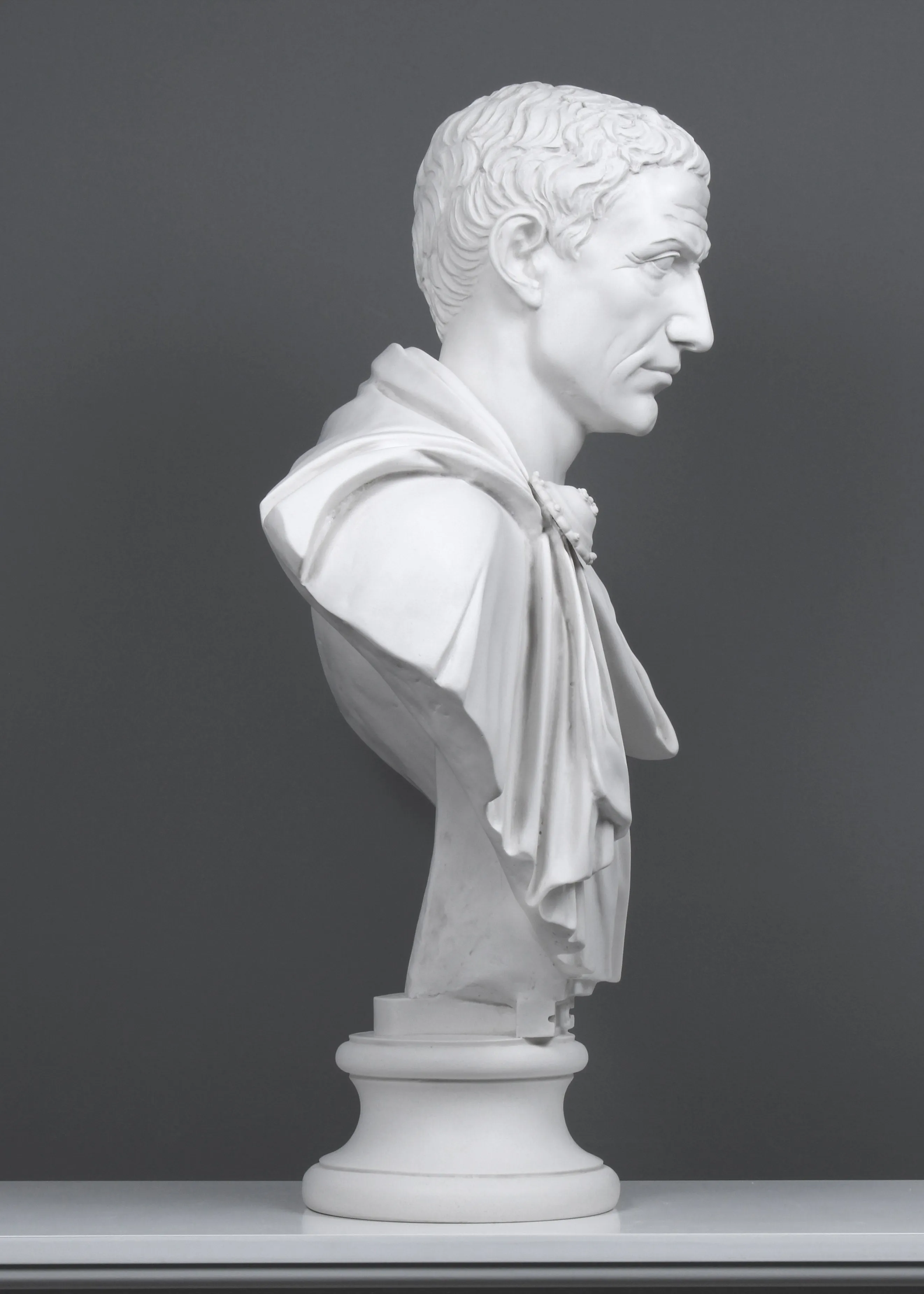 Julius Caesar Bust Sculpture (in Toga)