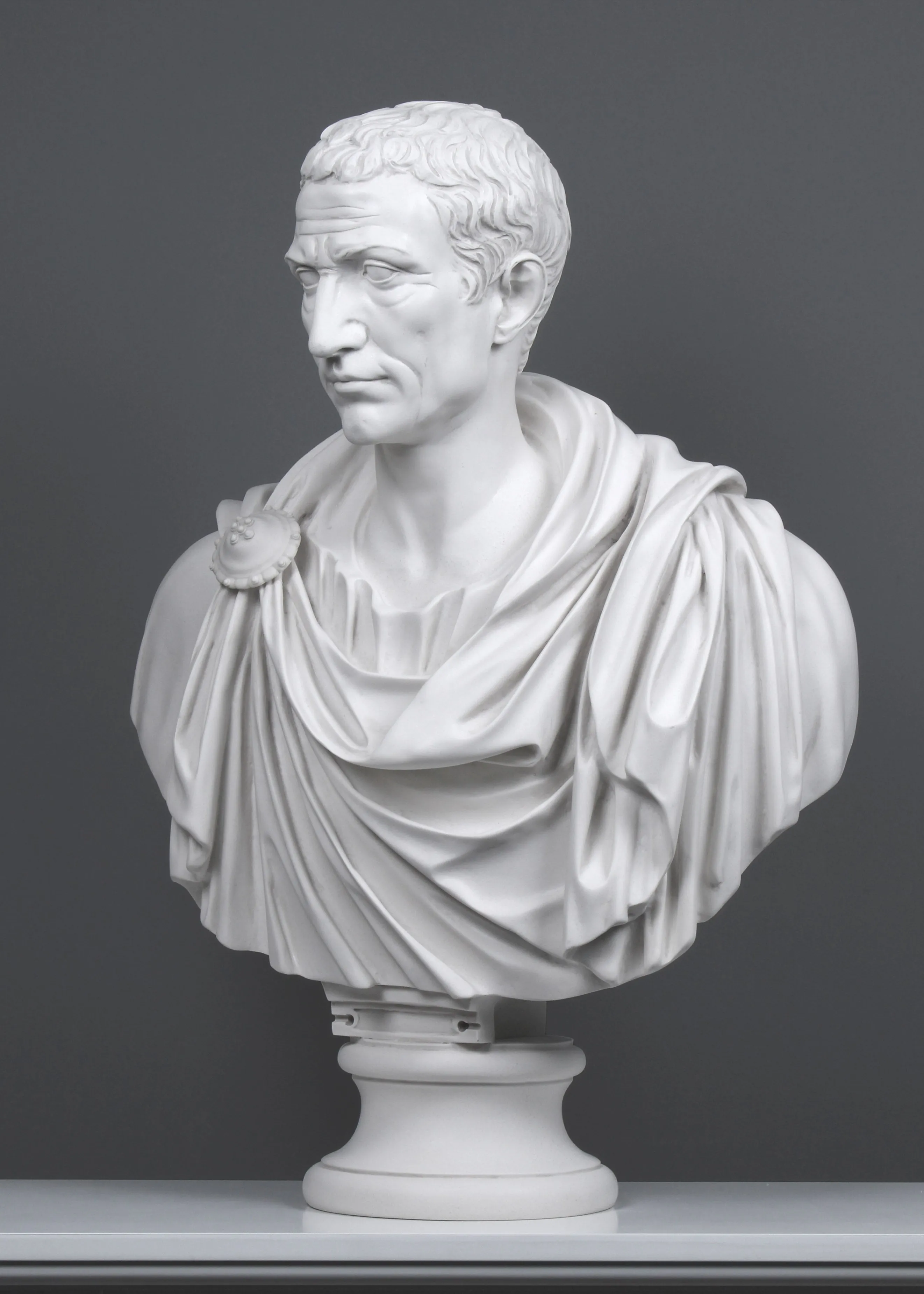 Julius Caesar Bust Sculpture (in Toga)