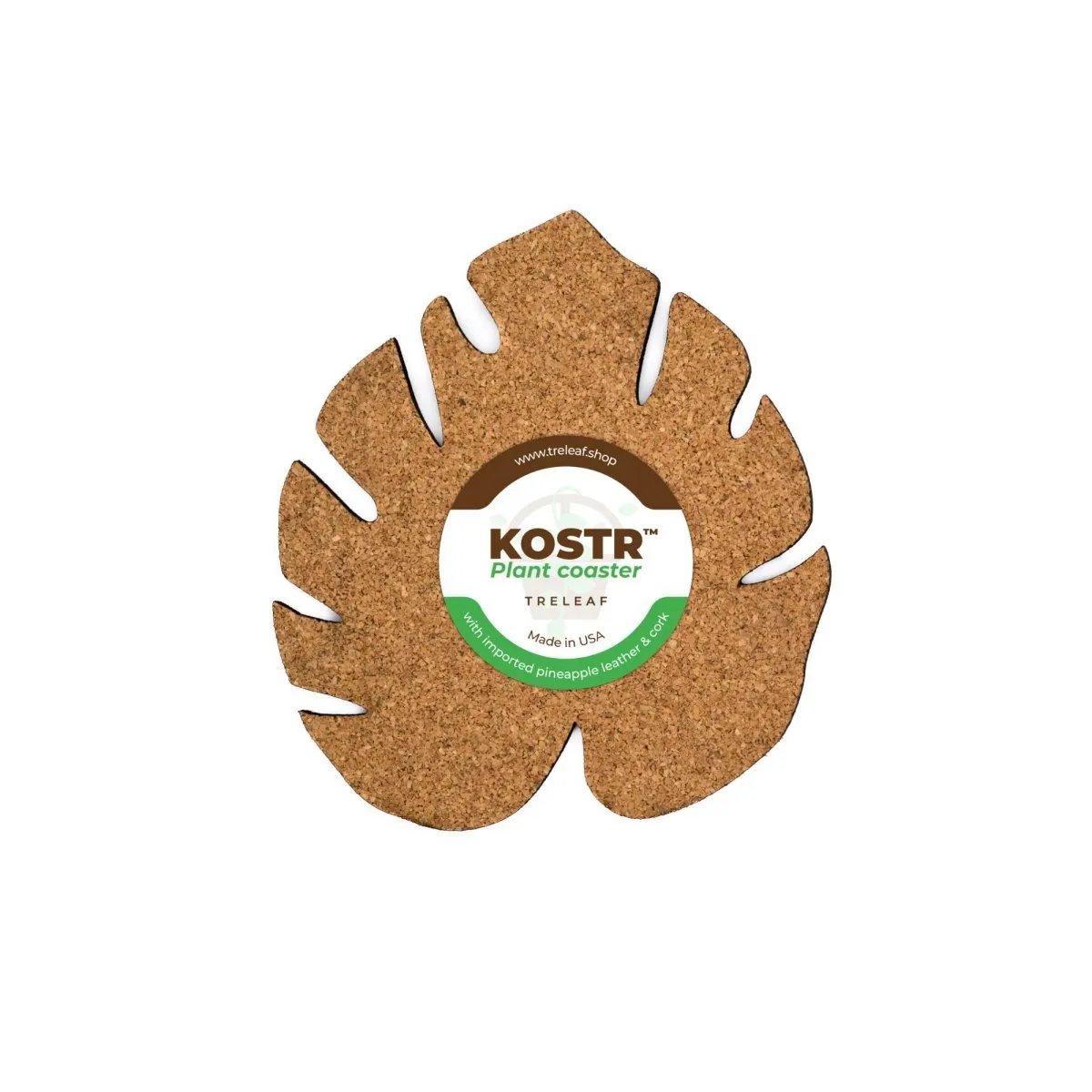 Kostr – The Sustainable Plant Pot Coaster- Monstera Leaf