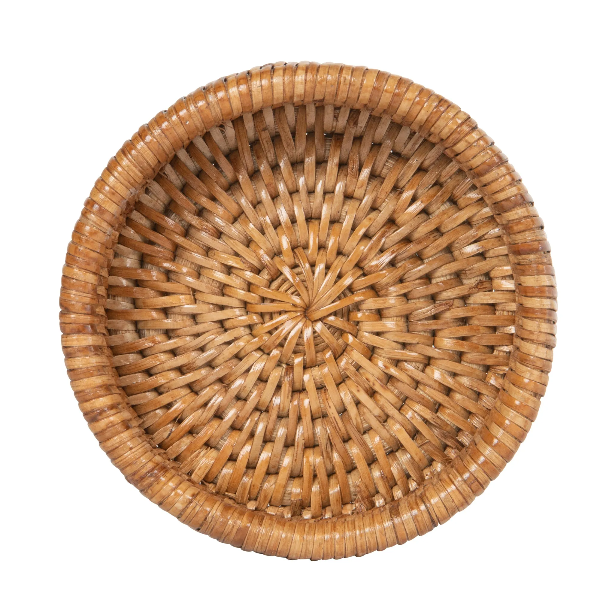 La Jolla Rattan Wine Bottle Holder & Coaster