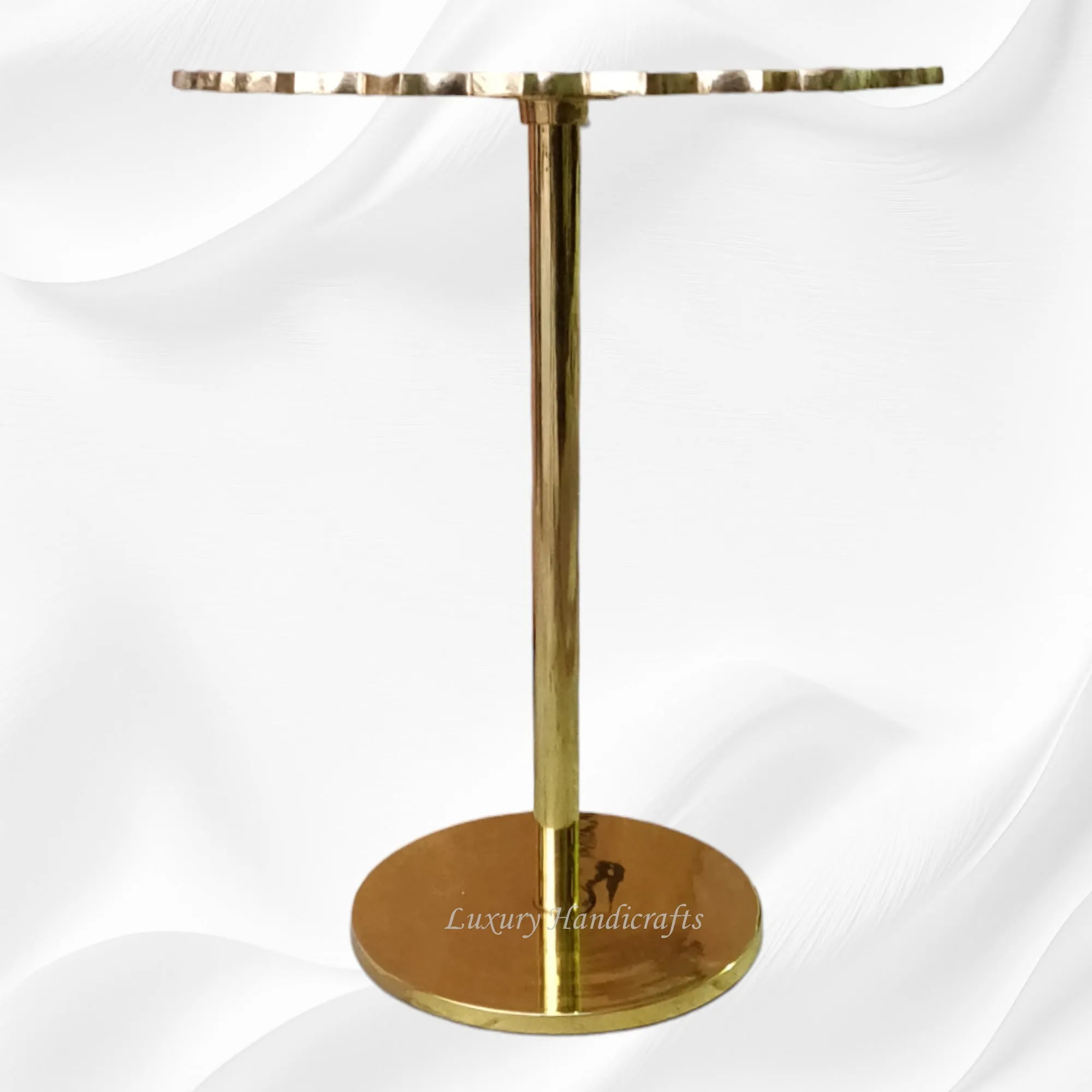 Lapis Lazuli Marigold Brass Accent Table