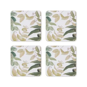 Madras Link Franklin Green Square Coaster Set of 4