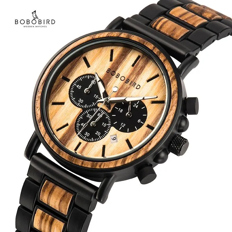 Men Wooden Stylish fashionable Military Watches