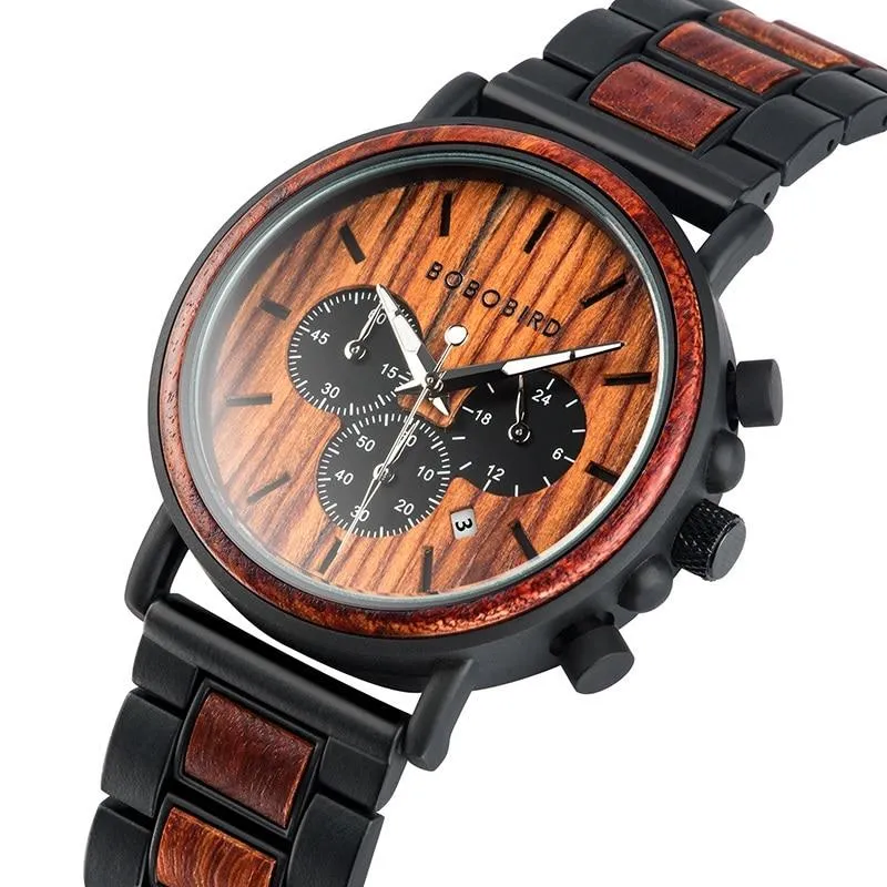 Men Wooden Stylish fashionable Military Watches