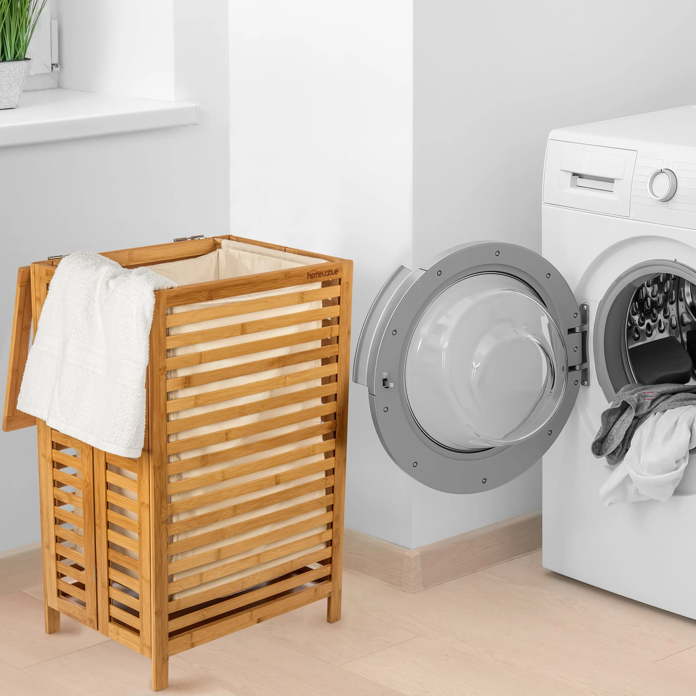 Natural Bamboo Laundry Hamper