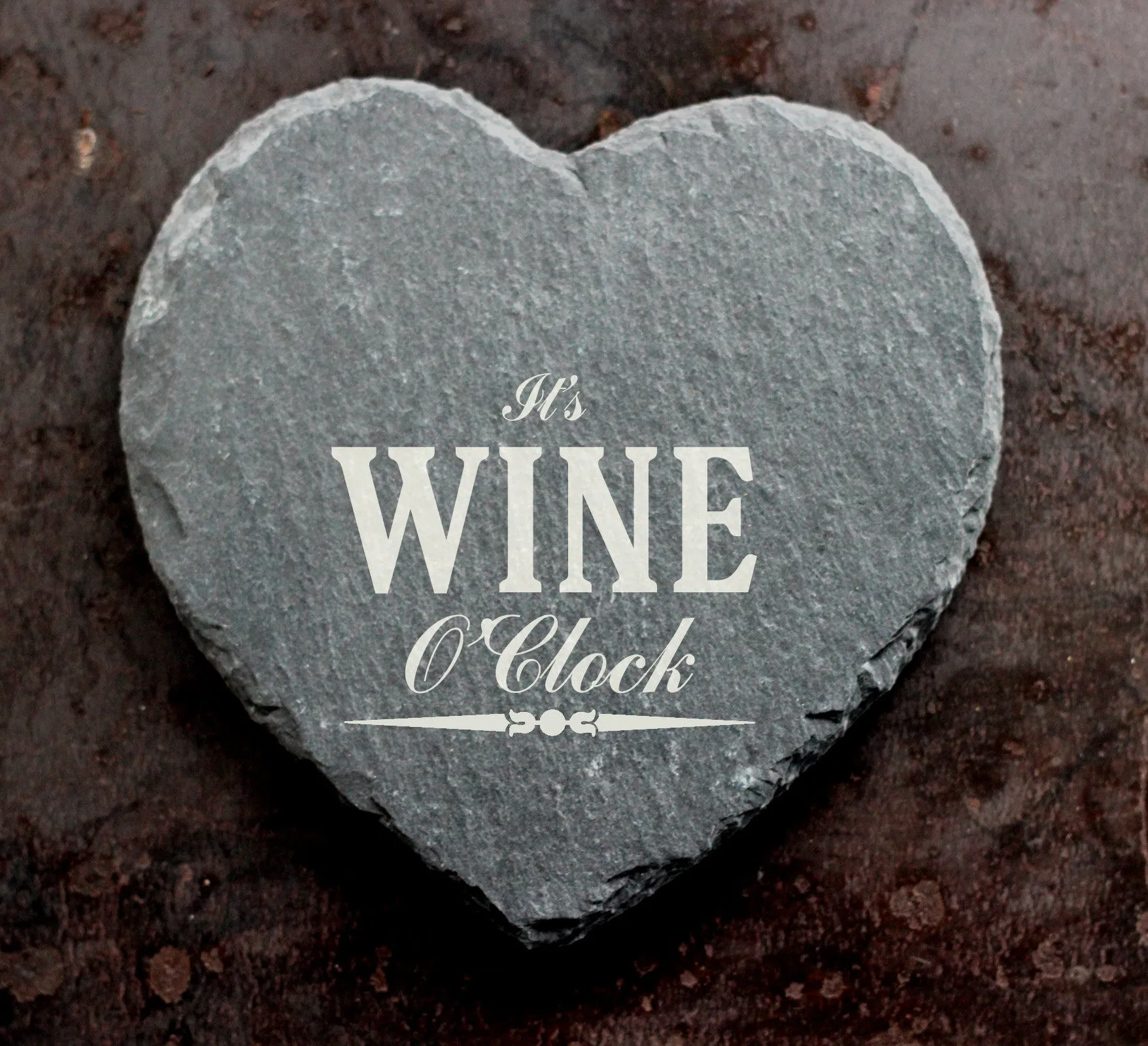 Personalised Wine O'Clock slate Coaster