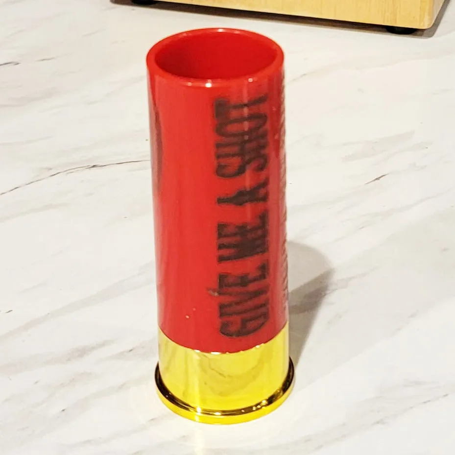 Personalized Shotgun Shell Shot Glass - Engraved 12 Gauge Shot Glass