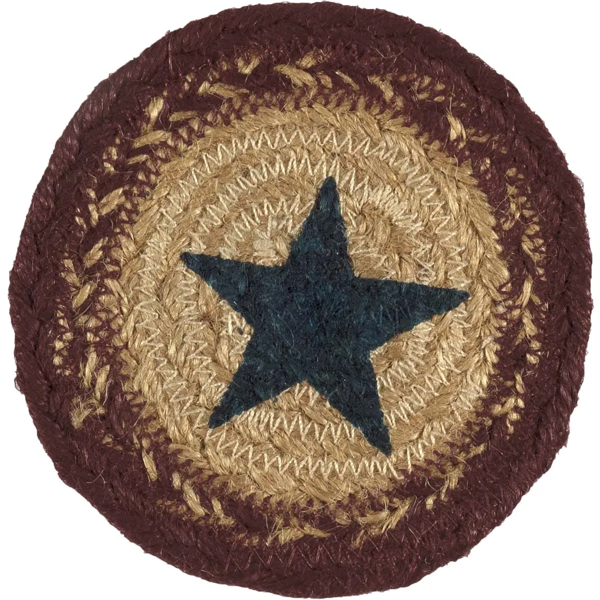 Potomac Jute Coaster Stencil Star Set of 6