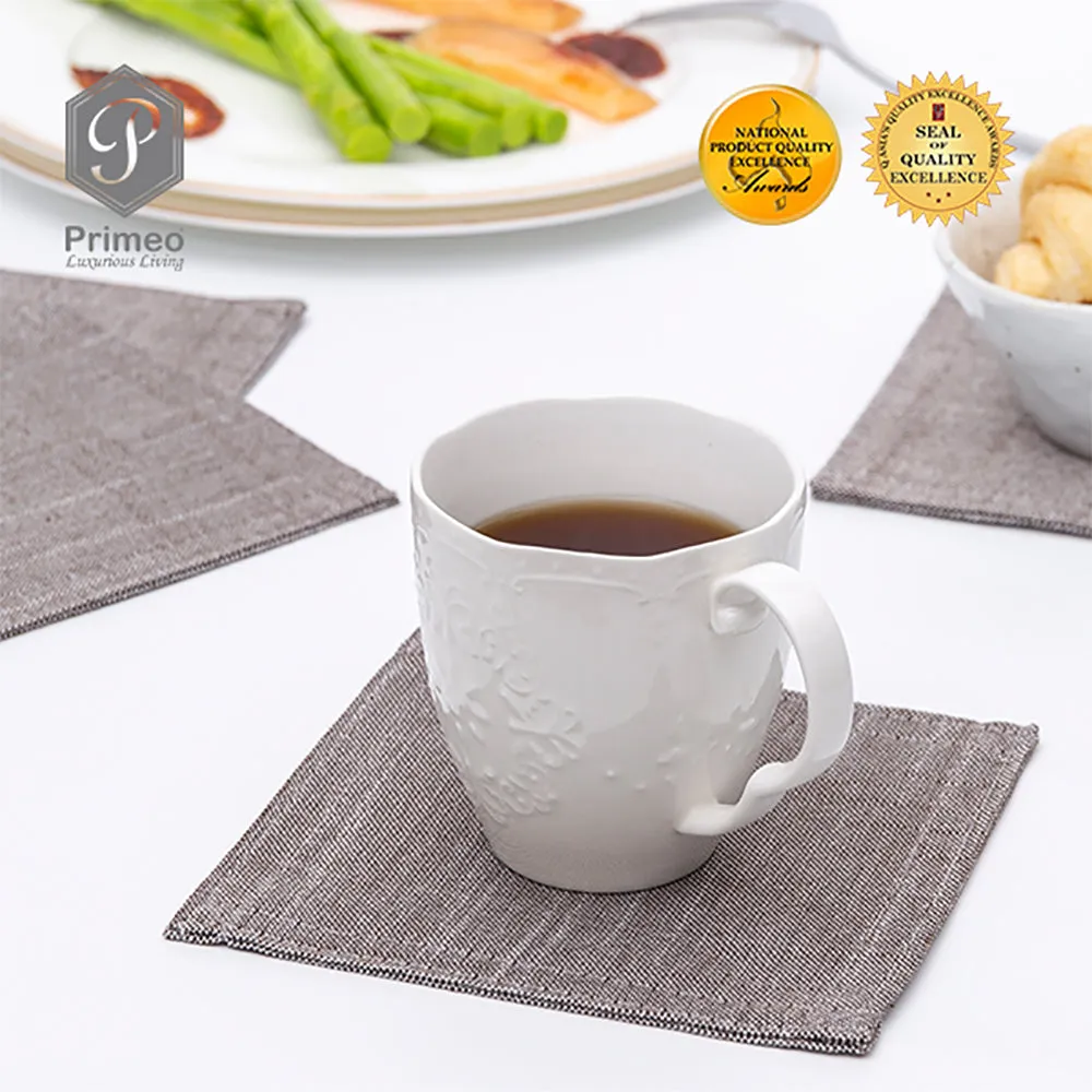 PRIMEO Premium Yarn Dyed Coaster Set of 4