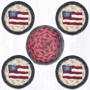 Primitive Star Flag Jute Coaster Set