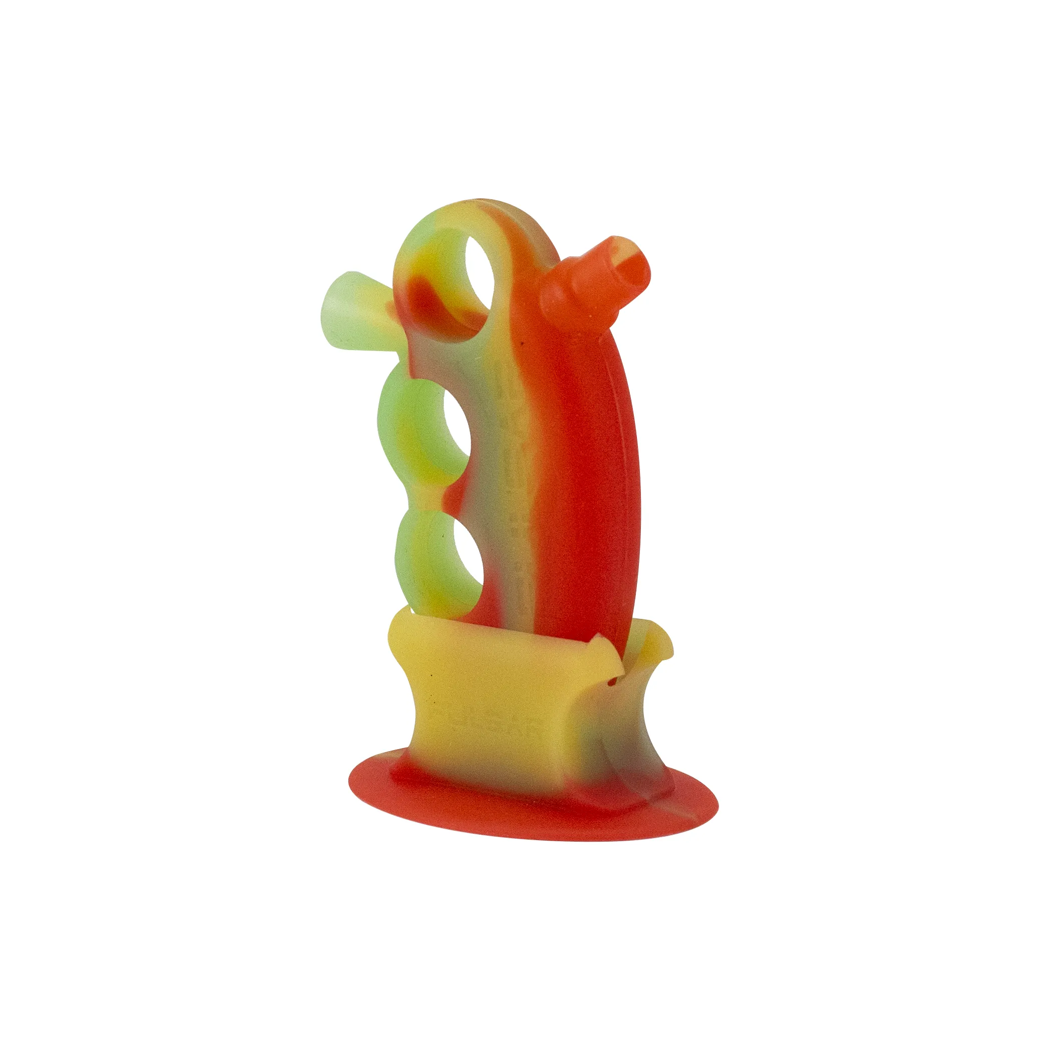 PULSAR - Rip Silicone Knuckle Blunt Bubbler - Rasta