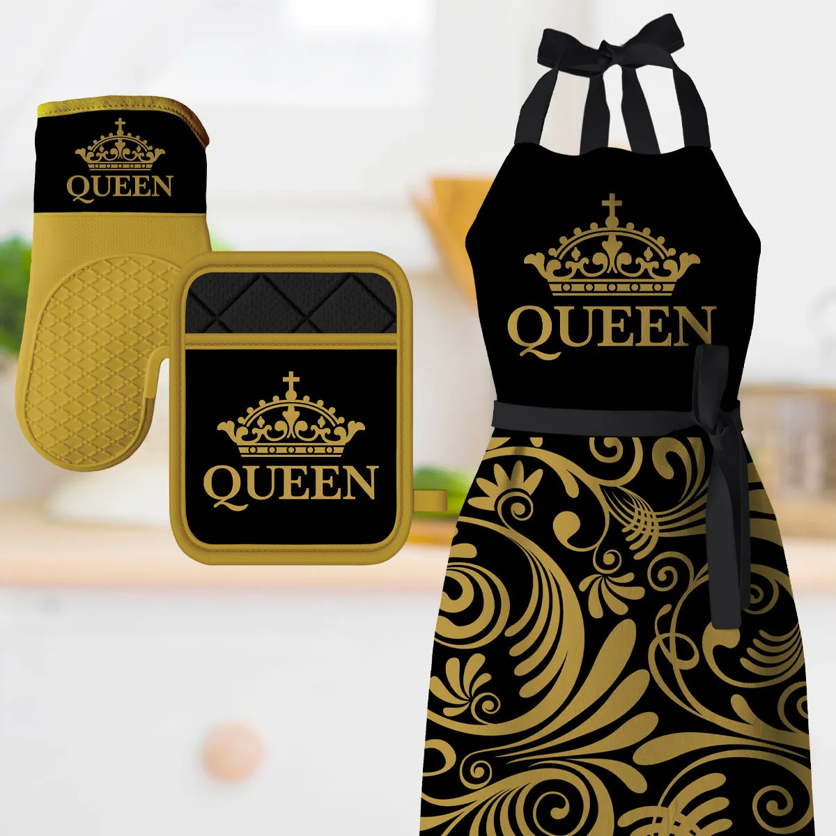 QUEEN MITT/POT HOLDER SET